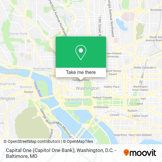 Mapa de Capital One (Capitol One Bank)