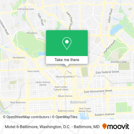 Motel 6-Baltimore map
