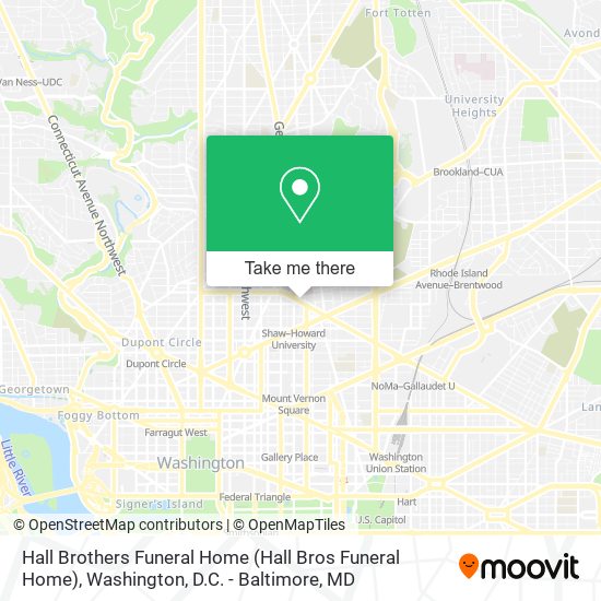 Hall Brothers Funeral Home map
