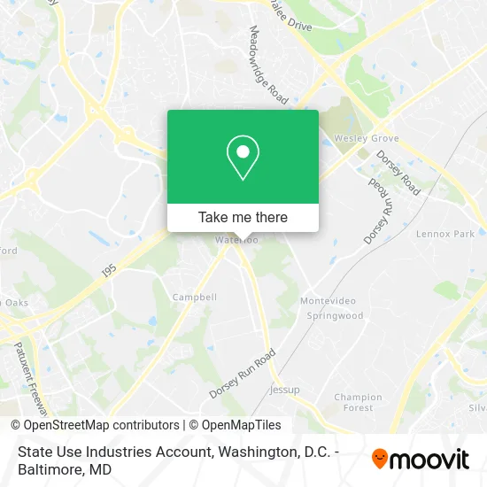 State Use Industries Account map