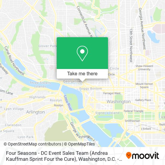 Mapa de Four Seasons - DC Event Sales Team (Andrea Kauffman Sprint Four the Cure)