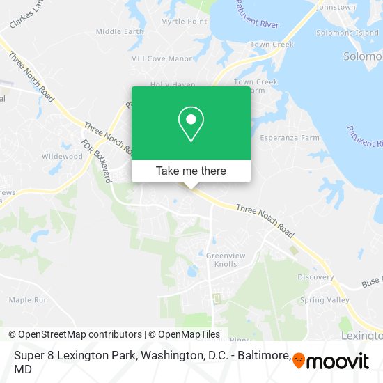 Mapa de Super 8 Lexington Park