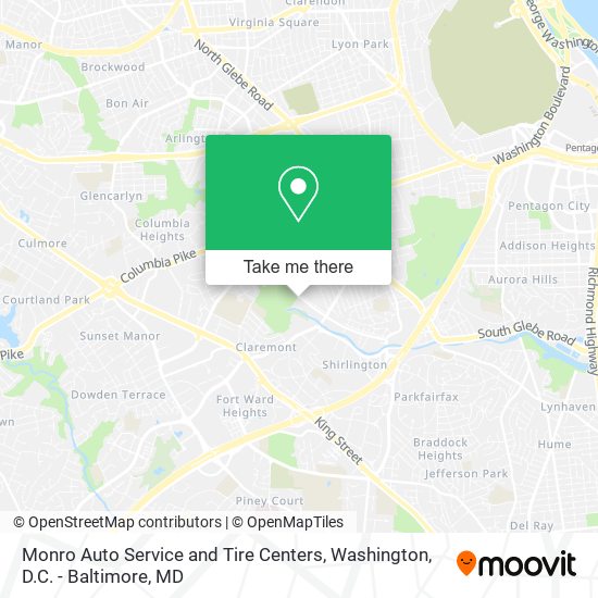 Monro Auto Service and Tire Centers map