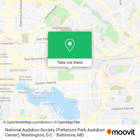 Mapa de National Audubon Society (Patterson Park Audubon Center)
