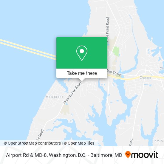 Airport Rd & MD-8 map