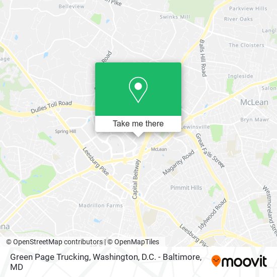 Mapa de Green Page Trucking