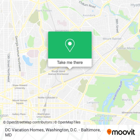 DC Vacation Homes map