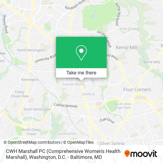 Mapa de CWH Marshall PC (Comprehensive Women's Health Marshall)