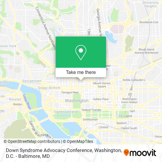 Down Syndrome Advocacy Conference map