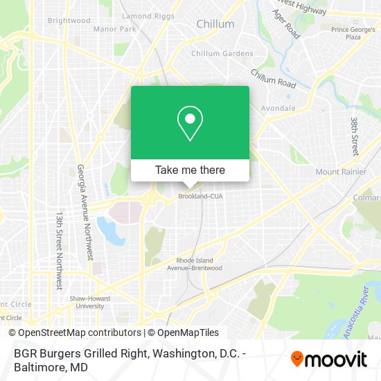 Mapa de BGR Burgers Grilled Right