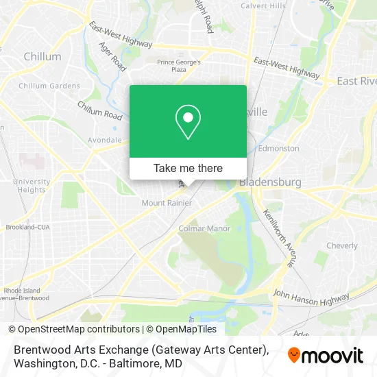 Mapa de Brentwood Arts Exchange (Gateway Arts Center)