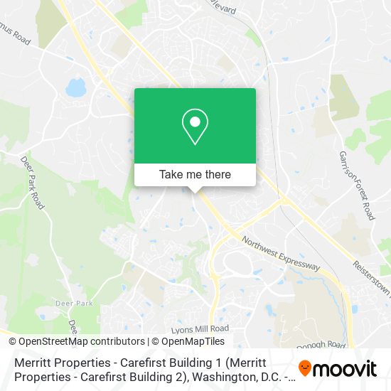 Merritt Properties - Carefirst Building 1 map