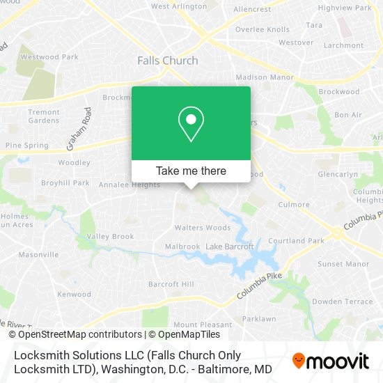 Mapa de Locksmith Solutions LLC (Falls Church Only Locksmith LTD)
