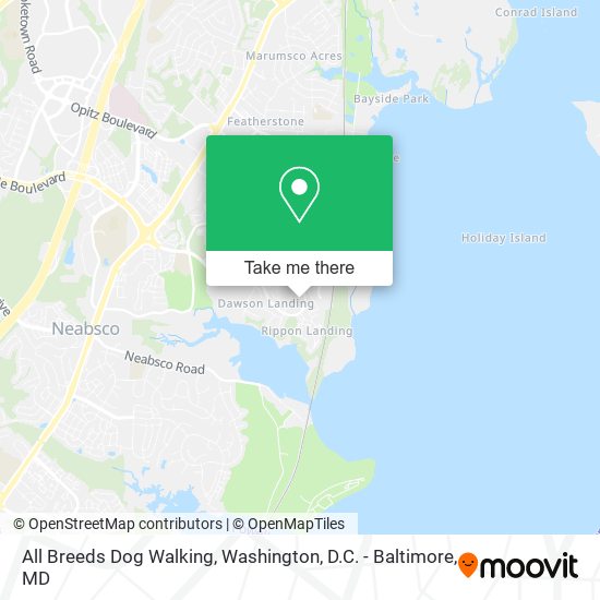 Mapa de All Breeds Dog Walking