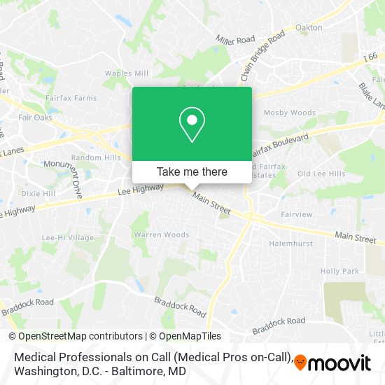 Medical Professionals on Call map