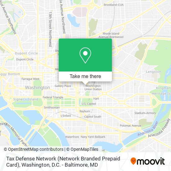 Tax Defense Network (Network Branded Prepaid Card) map