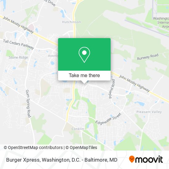 Mapa de Burger Xpress