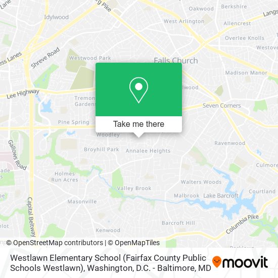 Westlawn Elementary School (Fairfax County Public Schools Westlawn) map