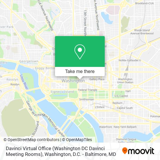 Mapa de Davinci Virtual Office (Washington DC Davinci Meeting Rooms)