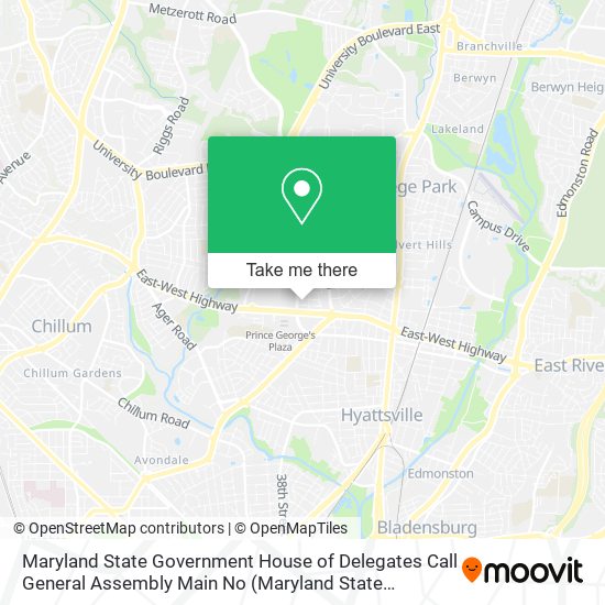 Maryland State Government House of Delegates Call General Assembly Main No map