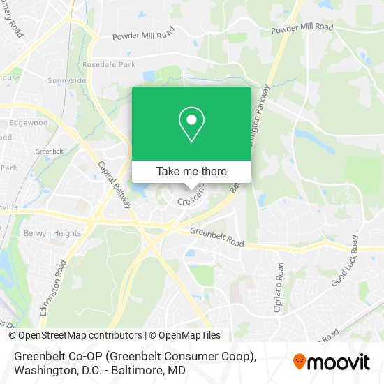 Greenbelt Co-OP (Greenbelt Consumer Coop) map