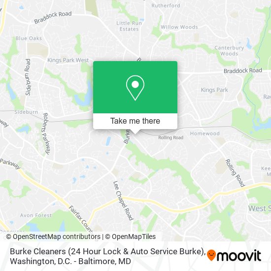 Burke Cleaners (24 Hour Lock & Auto Service Burke) map