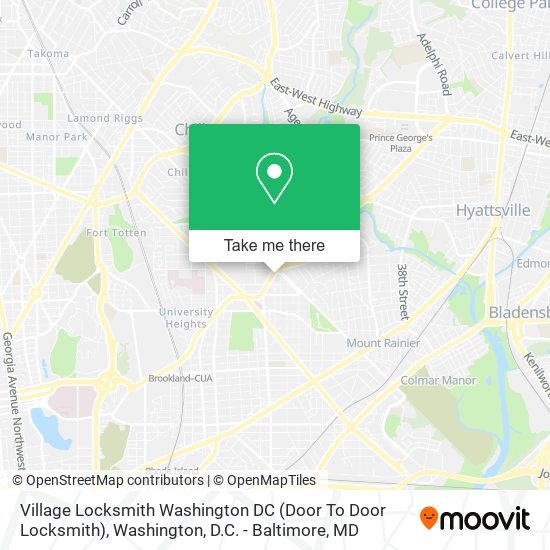 Village Locksmith Washington DC (Door To Door Locksmith) map