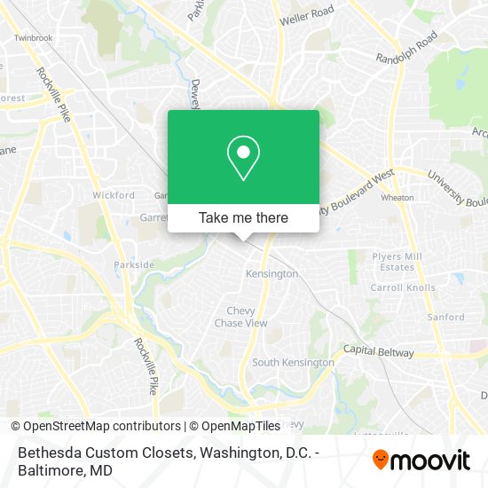 Bethesda Custom Closets map