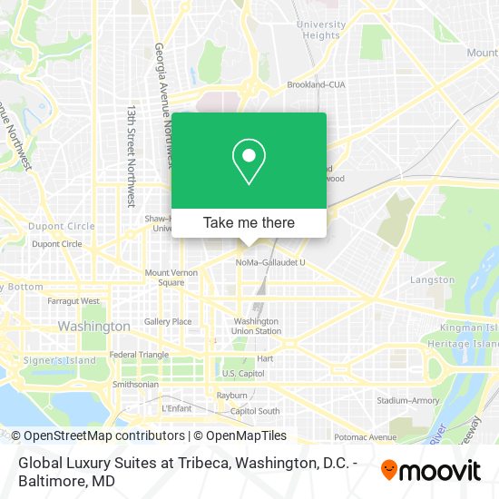 Global Luxury Suites at Tribeca map