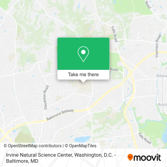 Irvine Natural Science Center map