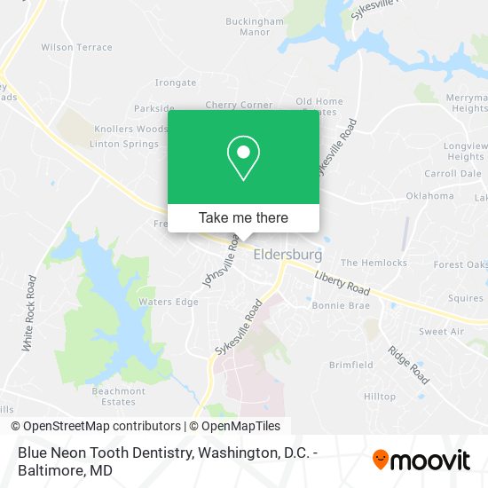 Blue Neon Tooth Dentistry map