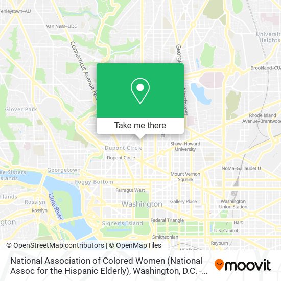 National Association of Colored Women (National Assoc for the Hispanic Elderly) map