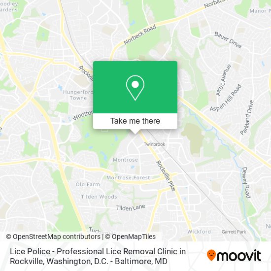 Lice Police - Professional Lice Removal Clinic in Rockville map