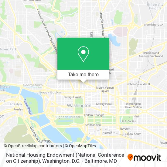National Housing Endowment (National Conference on Citizenship) map