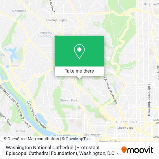 Mapa de Washington National Cathedral (Protestant Episcopal Cathedral Foundation)