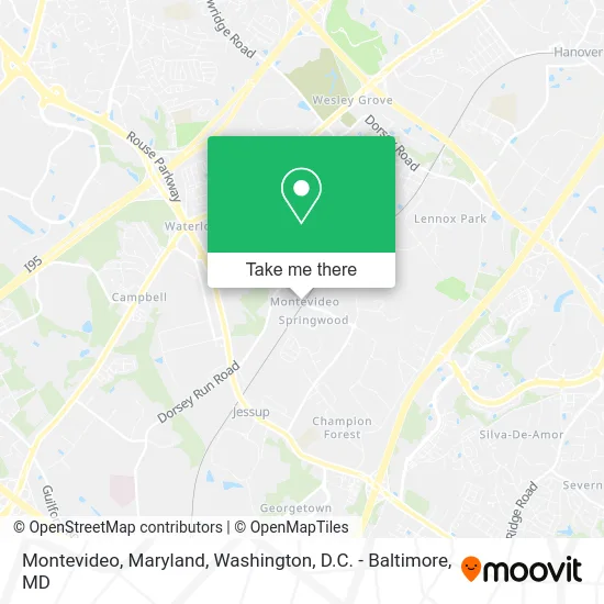 Montevideo, Maryland map