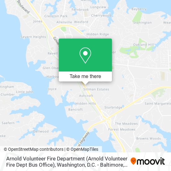 Arnold Volunteer Fire Department (Arnold Volunteer Fire Dept Bus Office) map