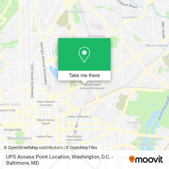 UPS Access Point Location map