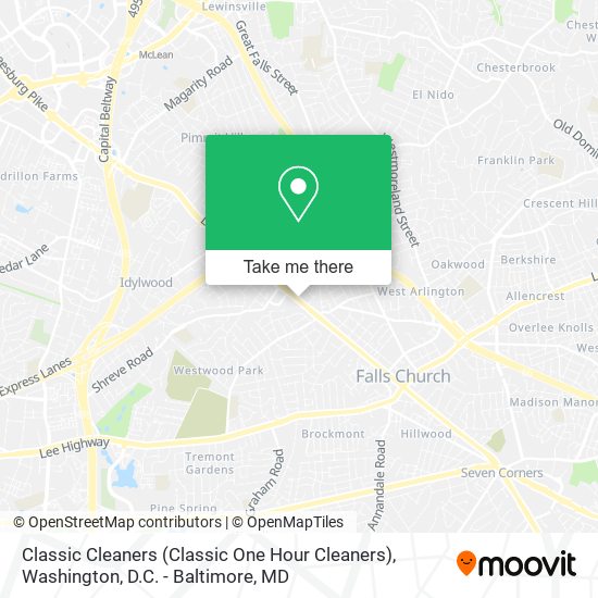 Mapa de Classic Cleaners (Classic One Hour Cleaners)