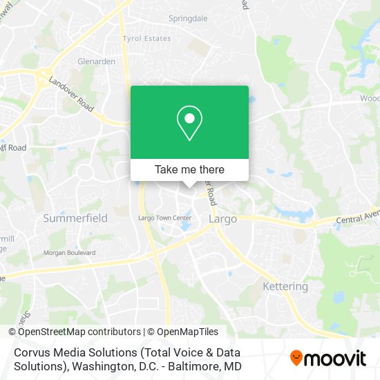 Mapa de Corvus Media Solutions (Total Voice & Data Solutions)