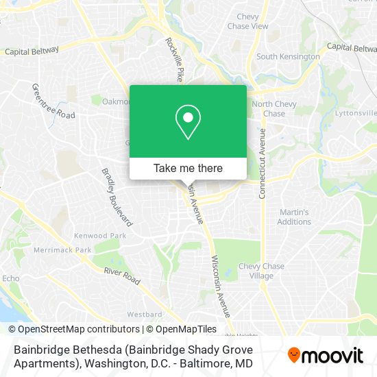 Bainbridge Bethesda (Bainbridge Shady Grove Apartments) map