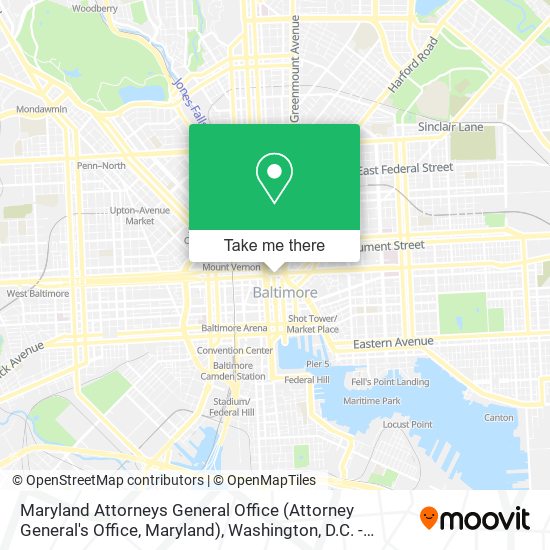 Mapa de Maryland Attorneys General Office (Attorney General's Office, Maryland)
