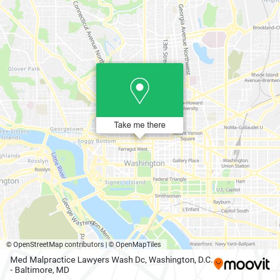 Mapa de Med Malpractice Lawyers Wash Dc