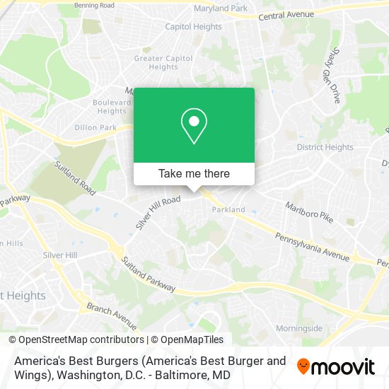 America's Best Burgers (America's Best Burger and Wings) map