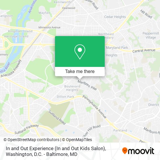 Mapa de In and Out Experience (In and Out Kids Salon)