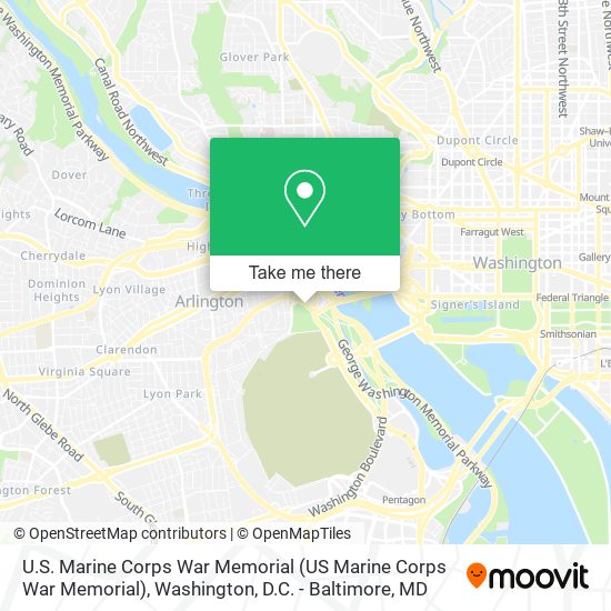 U.S. Marine Corps War Memorial map