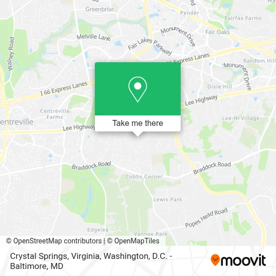 Crystal Springs, Virginia map