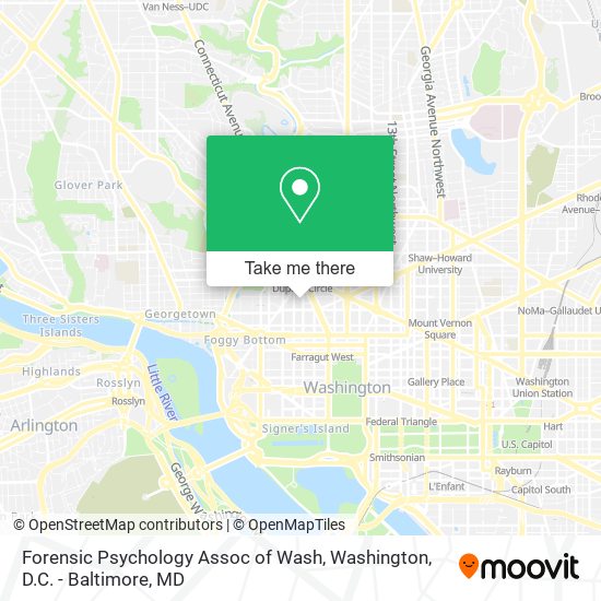 Forensic Psychology Assoc of Wash map