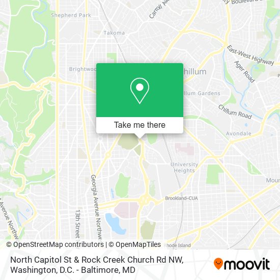 North Capitol St & Rock Creek Church Rd NW map