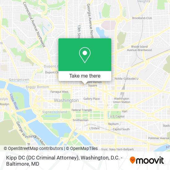 Kipp DC (DC Criminal Attorney) map